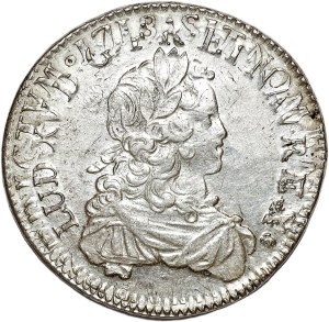 France, Louis XV, ecu 1718 D, Lyon