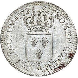 Francja, Ludwik XV, ecu 1718 D, Lyon