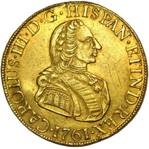 Peru, Karol III, 8 escudo 1761, Lima