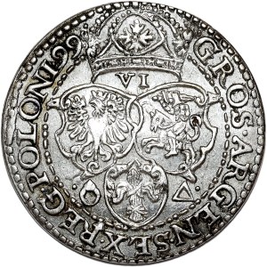 Sigismund III Vasa, sixpence 1599, Malbork, large head
