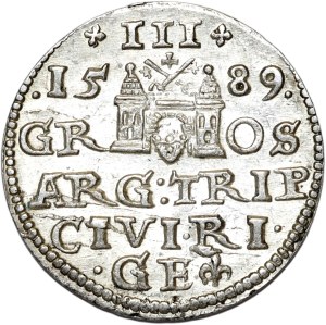 Sigismund III Vasa, trojak 1589, Riga