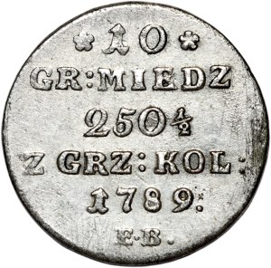 Stanisław August Poniatowski, 10 groszy 1789 EB, Warsaw