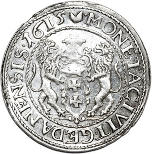 Sigismund III Vasa, ort 1615, Gdansk, type I, Gothic shield