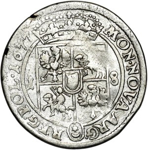 John III Sobieski, ort 1677, Bydgoszcz, without letters on the sides of the shield.