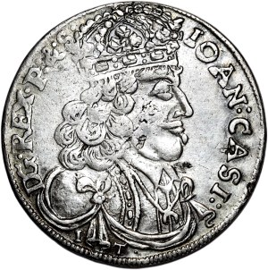 John II Casimir, ort 1657 IT, Cracow, rosettes
