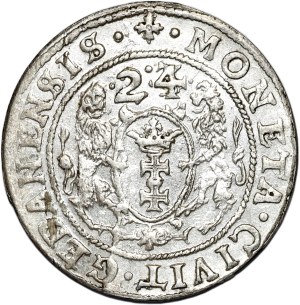 Sigismund III Vasa, ort 1624/3 PR-, Gdańsk
