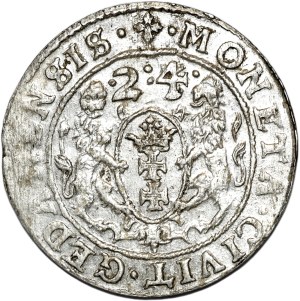 Sigismund III Vasa, ort 1624/3 PR-, Gdańsk