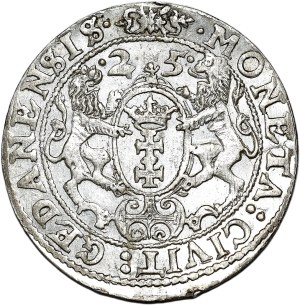 Sigismund III Vasa, ort 1625, Gdansk.
