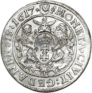 Sigismund III Vasa, ort 1617, Gdansk, small rosette at the end of the inscription