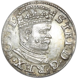 Stefan Batory, trojak 1586, Ryga
