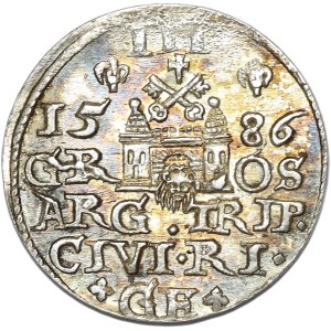 Stefan Batory, trojak 1586, Ryga