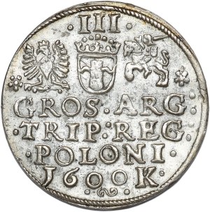 Sigismund III Vasa, trojak 1600, Cracow.