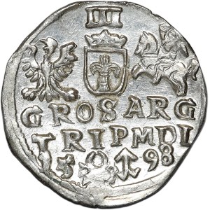 Zygmunt III Waza, trojak 1598, Wilno, Chalecki