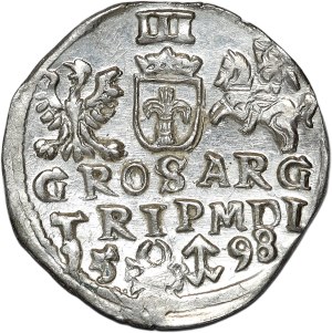 Sigismund III Vasa, trojak 1598, Vilnius, Chalecki