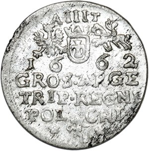 John II Casimir, trojak 1662 AT, Krakow