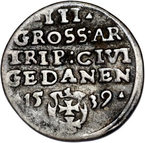 Sigismund I the Old, trojak 1539, Gdańsk