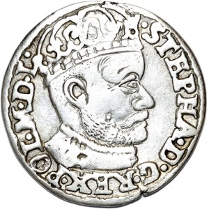 Stefan Batory, trojak 1585, Olkusz, GH