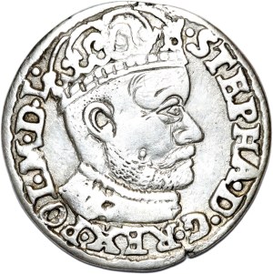 Stefan Batory, trojak 1585, Olkusz, GH