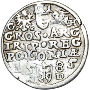 Stefan Batory, trojak 1585, Olkusz, GH