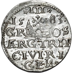 Stefan Batory, trojak 1583, Ryga