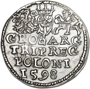 Sigismund III Vasa, trojak 1598, Lublin, no letter