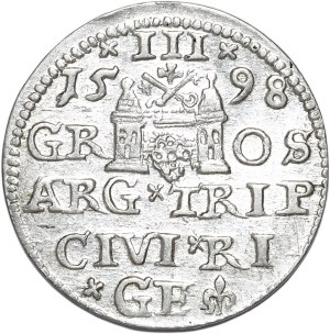 Sigismund III Vasa, trojak 1598, Riga