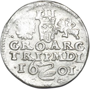 Sigismund III Vasa, trojak 1601, Vilnius, swan