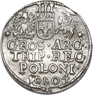 Sigismund III Vasa, trojak 1604, Krakow