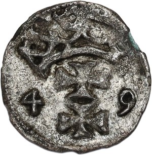 Sigismund II Augustus, denarius 1549, Gdańsk