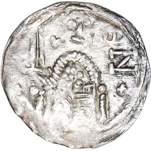 Bolesław IV Kędzierzawy, (po 1166) denar - Książe na tronie i Gryf / Pegaz