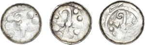 Set of cross denarii, 3 pieces.