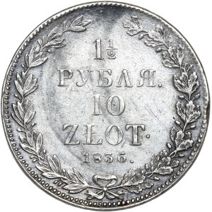 Zabór rosyjski, 10 złotych = 1 1/2 rubla 1836, Petersburg