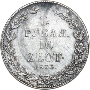 Russian partition, 10 zlotys = 1 1/2 rubles 1836, St. Petersburg