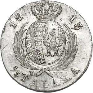 Principality of Warsaw, Frederick August I, 1/3 thaler 1813 IB, Warsaw