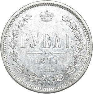 Russia, Alexander II, ruble 1877 СПБ, St. Petersburg