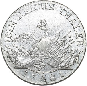 Niemcy, Prusy, Fryderyk II Wielki, talar 1781 A, Berlin