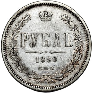 Rosja, Aleksander II, rubel 1880 СПБ НФ, Petersburg