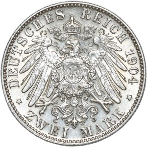 Niemcy, Saksonia, Jerzy I, 2 marki 1904 E, Muldenhütten