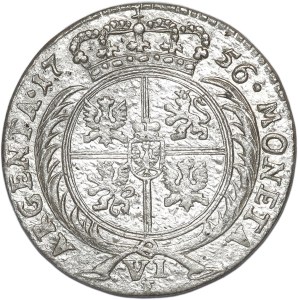 Niemcy, Prusy, szóstak 1756 E, Królewiec, popiersie Fryderyka Wielkiego