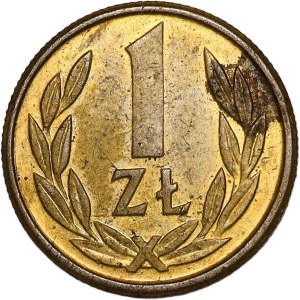 1 gold 1989 one-sided reverse print in brass from original stamps