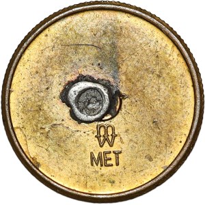 1 złoty 1989 jednostronna odbitka rewersu w mosiądzu z oryginalnych stempli