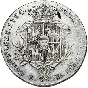 Stanisław August Poniatowski, talar sześciozłotowy 1794, Warszawa