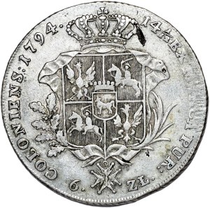 Stanisław August Poniatowski, talar sześciozłotowy 1794, Warszawa
