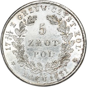 November Uprising, 5 gold 1831 KG