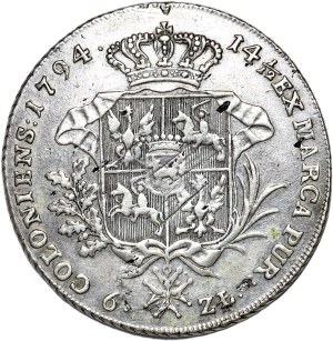 Stanislaw August Poniatowski, six-zloty thaler 1794, Warsaw
