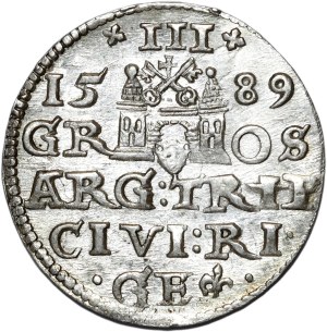 Sigismund III Vasa, trojak 1589, Riga