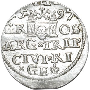 Zygmunt III Waza, trojak 1597, Ryga
