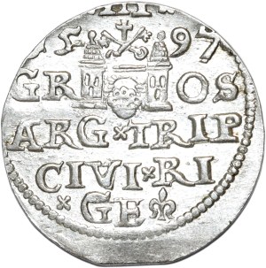 Sigismund III Vasa, trojak 1597, Riga