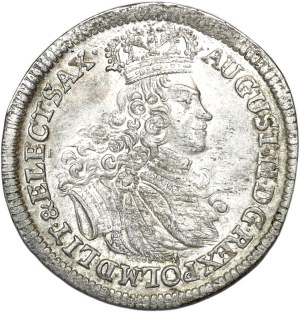 August II Sas, sixpence 1702 EPH, Leipzig