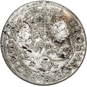 Jan II Kazimierz, szóstak 1666 AT, fałszywa punca Potockich